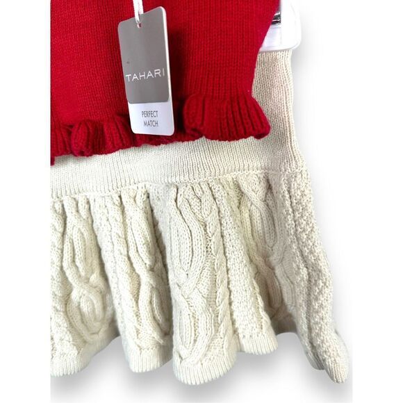 Tahari Holiday Sweater and Skirt Outfit Set NWT 2T - Picture 2 of 6